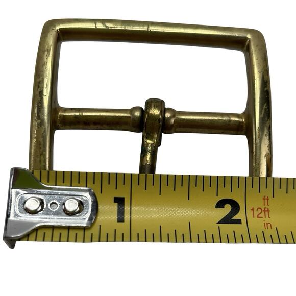 VTG Smith & Wesson Black Leather Belt JAY Solid Brass Buckle USA Made Rugged 38" - Picture 9 of 14